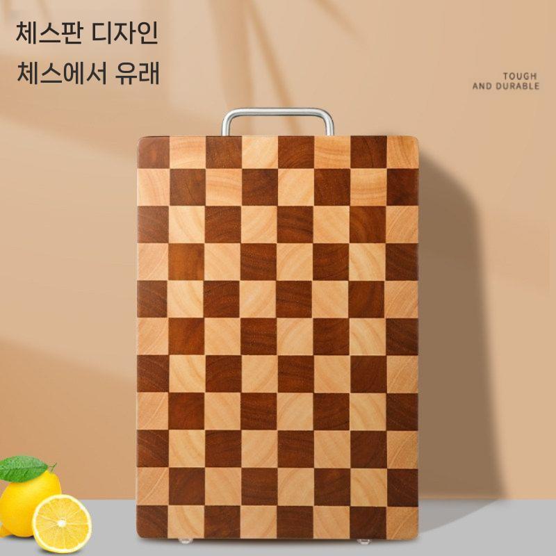 엔틱 중형 원목도마 가정용 펜션 인테리어 나무도마 플레이팅 주방용 양면도마 직경 주방도마 M 사이즈 2 ~ 3 명 36 x 25 - 상세 이미지 3