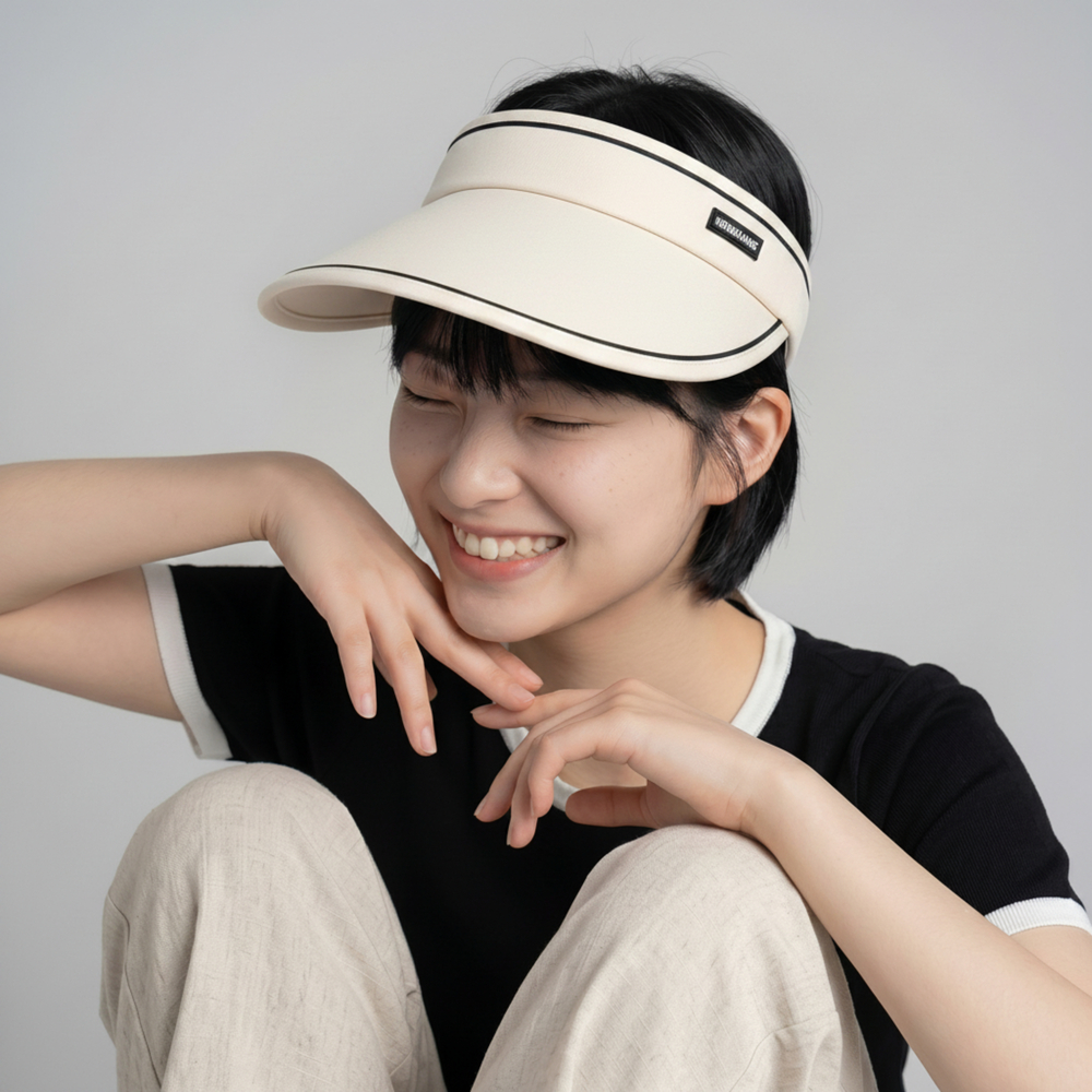 썬캡 여름 자외선차단 휴대용 돌돌이 모자 여성 여행 러닝 등산 테니스 햇빛가리개 이미지 6