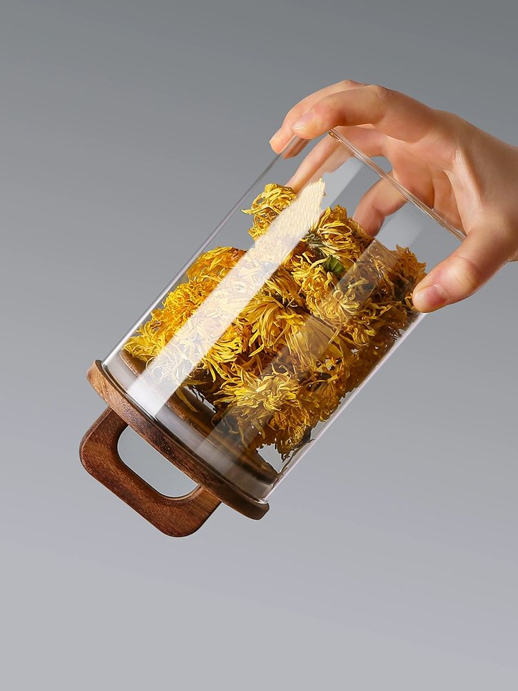 유리 밀봉 유리병 뚜껑 손잡이 원두 쿠키 수제청 보관용기 담금주병 10 x 19CM1100ml - 상품 이미지