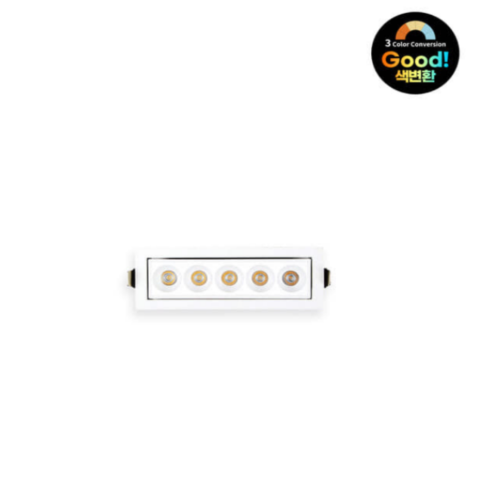 LED 사각 멀티 매입 다운라이트 매립등 매입등 5구, 주백색 이미지 8