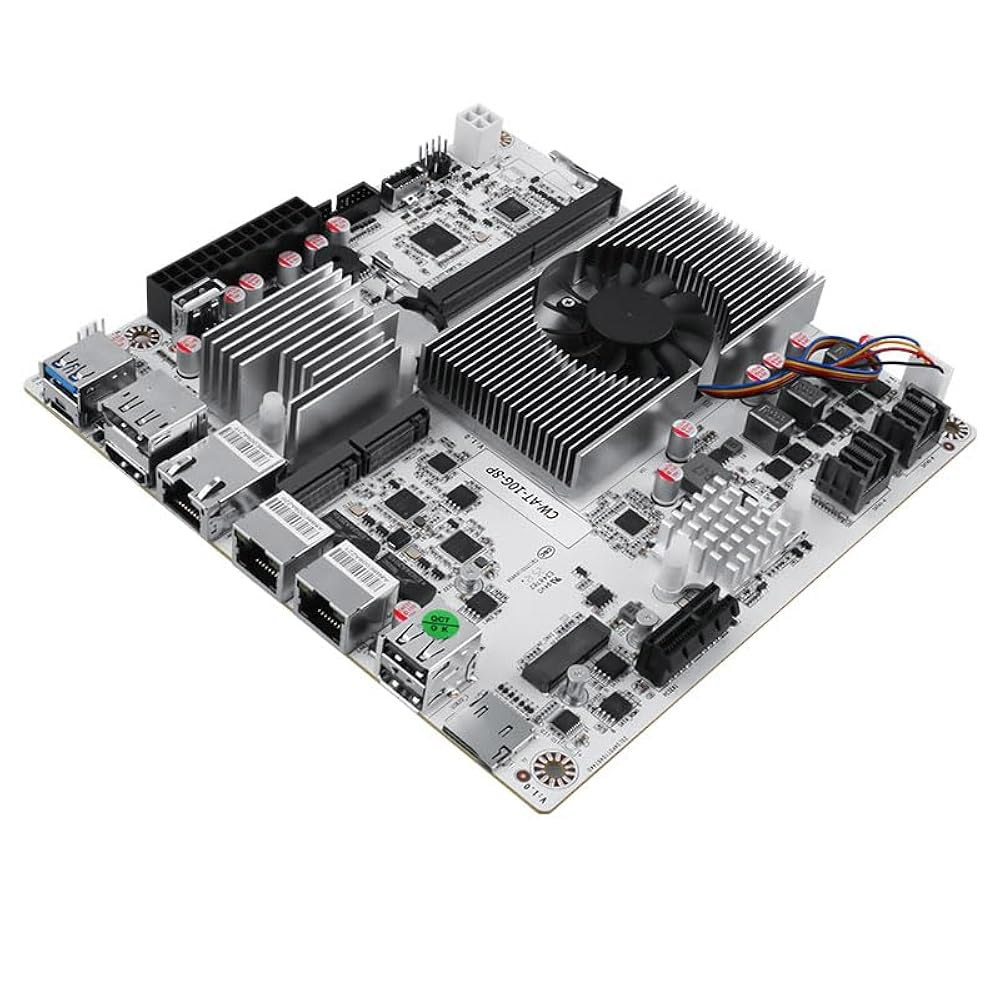 8-Bay NAS Mini ITX 10Gbps 마더보드, 8sata 지원 가능한 1개의 전기 포트 2개, 2.5G m.2 nvme PCIe3.0 타입-c (N150+2x8643) - 상세 이미지 2