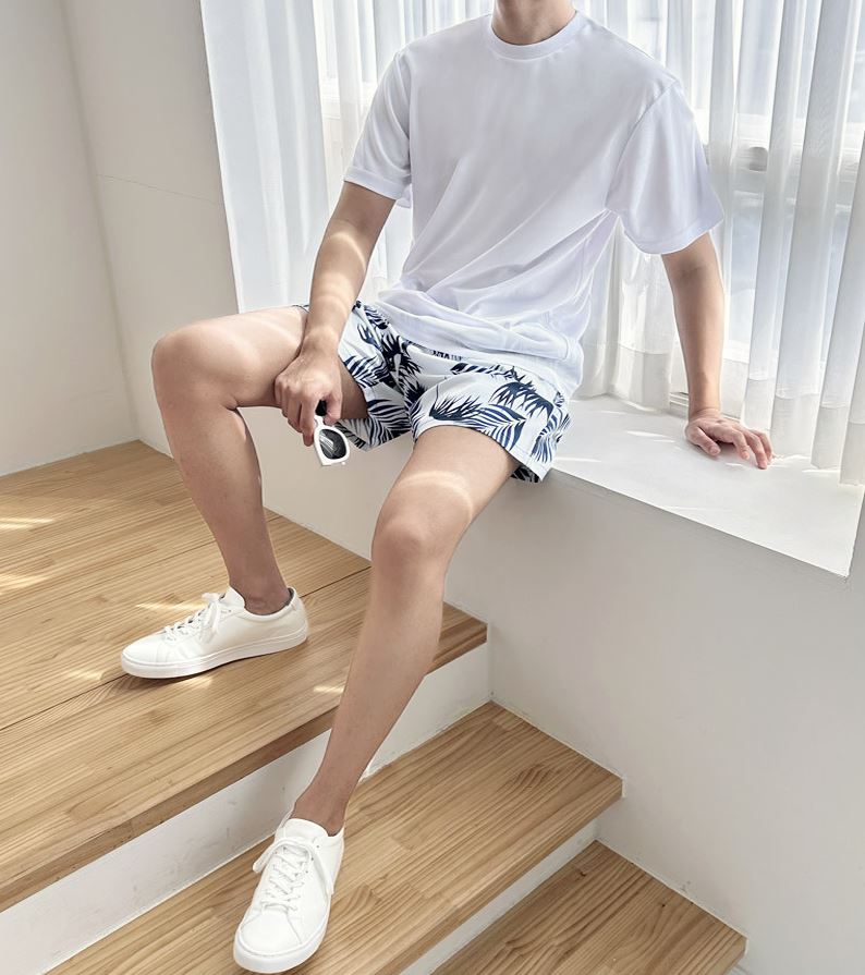 남자 수영복 반바지 메쉬이너 내장 호텔 해외여행 동남아 래쉬가드 비치웨어 - 상세 이미지 4