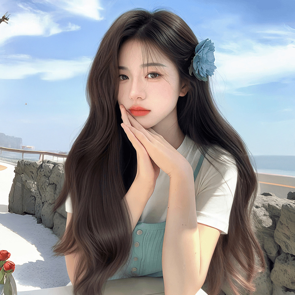 올다 긴머리 웨이브 여성 가발 SD-250309 - 상품 이미지