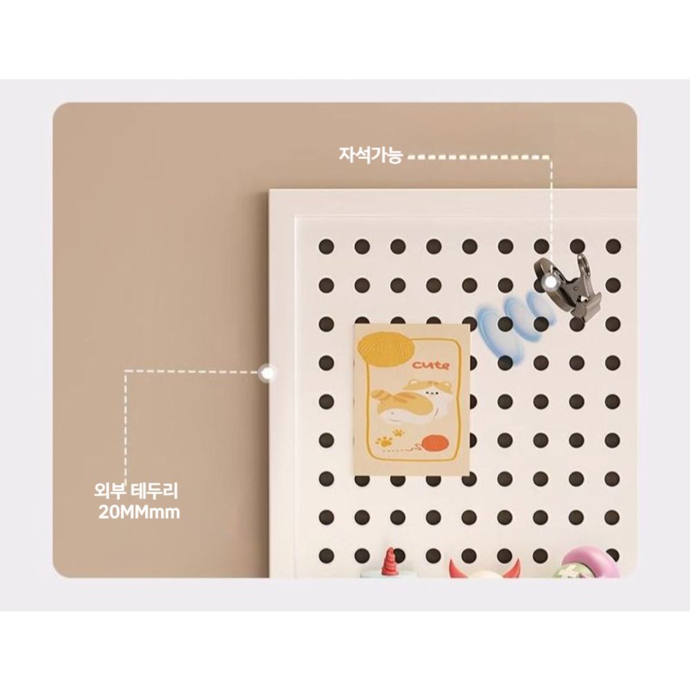 철제 책상용 메쉬망 진열 타공판 선반대 벽걸이 진열대 타공판보드 메쉬보드 스탠드 보드 회전 - 상세 이미지 4