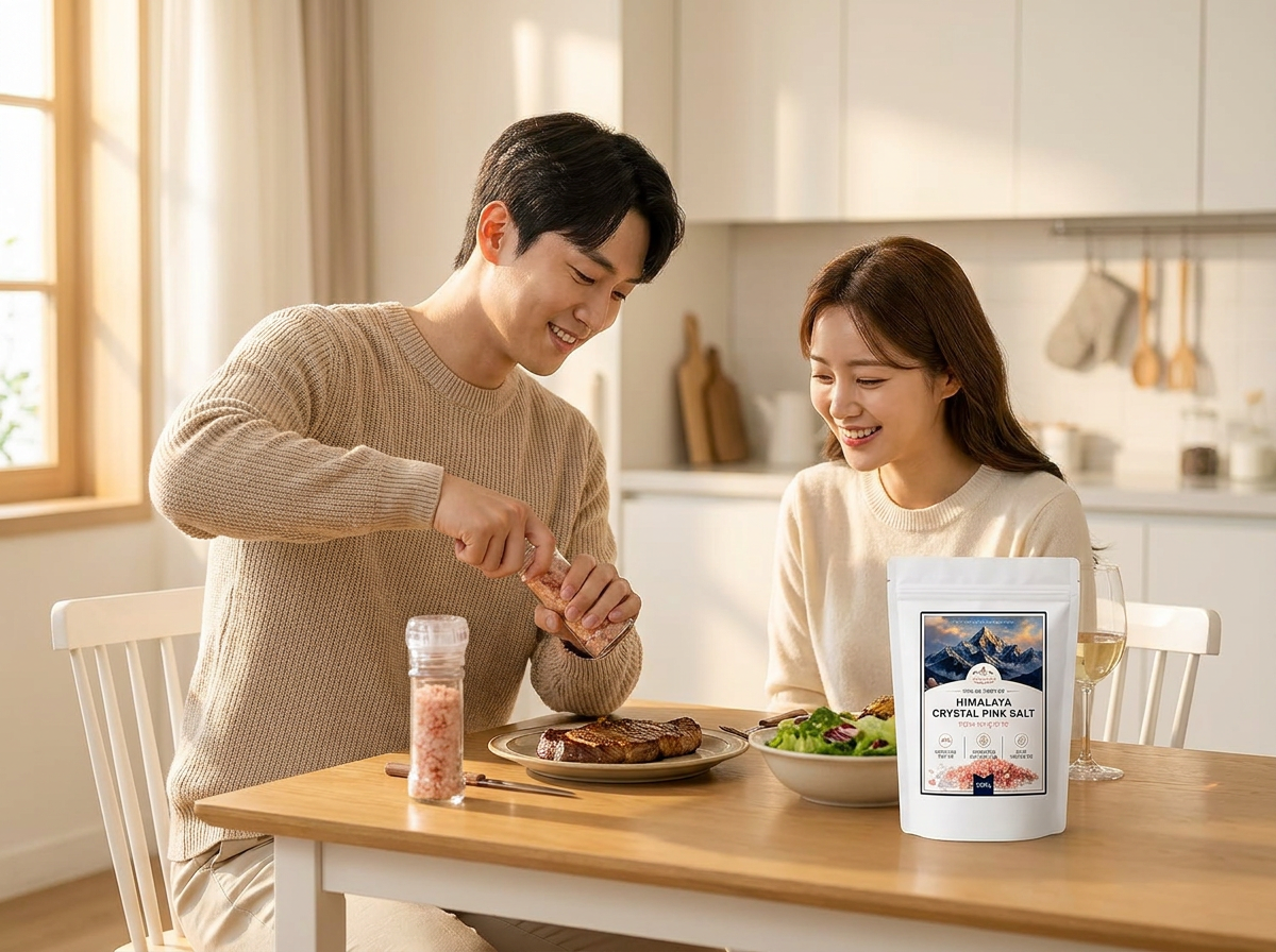 지노네상점 히말라야 핑크솔트 그라인더 천연암염 소금 180g 스테이크 바베큐 캠핑 - 상세 이미지 4