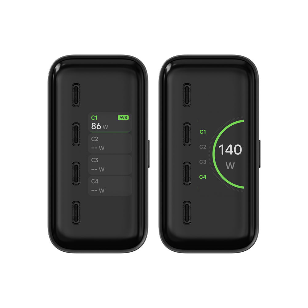 사테치 240W/140W C타입 PD 3.2 AVS PPS GaN 충전기 4포트, 스페이스 블랙 - 상세 이미지 2