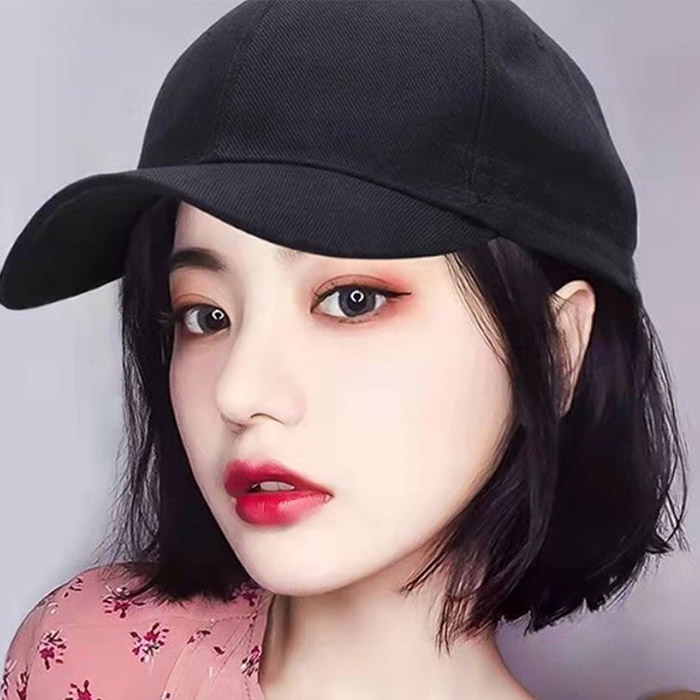 모자일체형 짧은가발 단발머리 IT-23028 - 상품 이미지