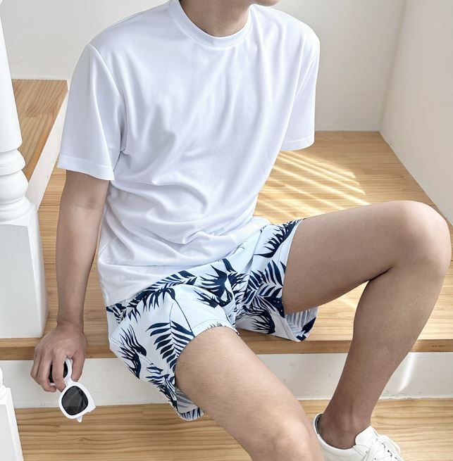 남자 수영복 반바지 메쉬이너 내장 호텔 해외여행 동남아 래쉬가드 비치웨어 - 상세 이미지 3