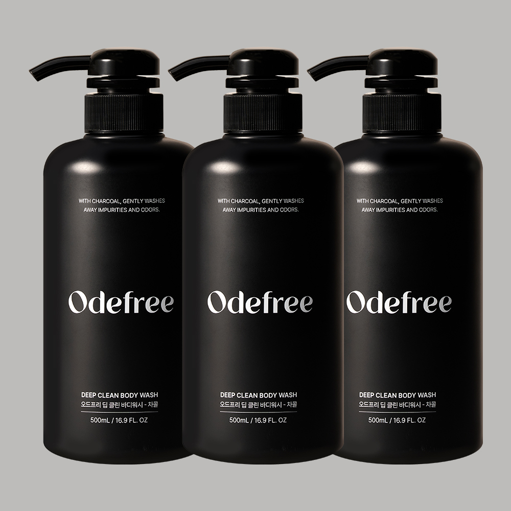 오드프리 딥 클린 바디워시 체취 땀냄새 제거 노네랄 바디클렌저 500ml, 3개 - 상품 이미지