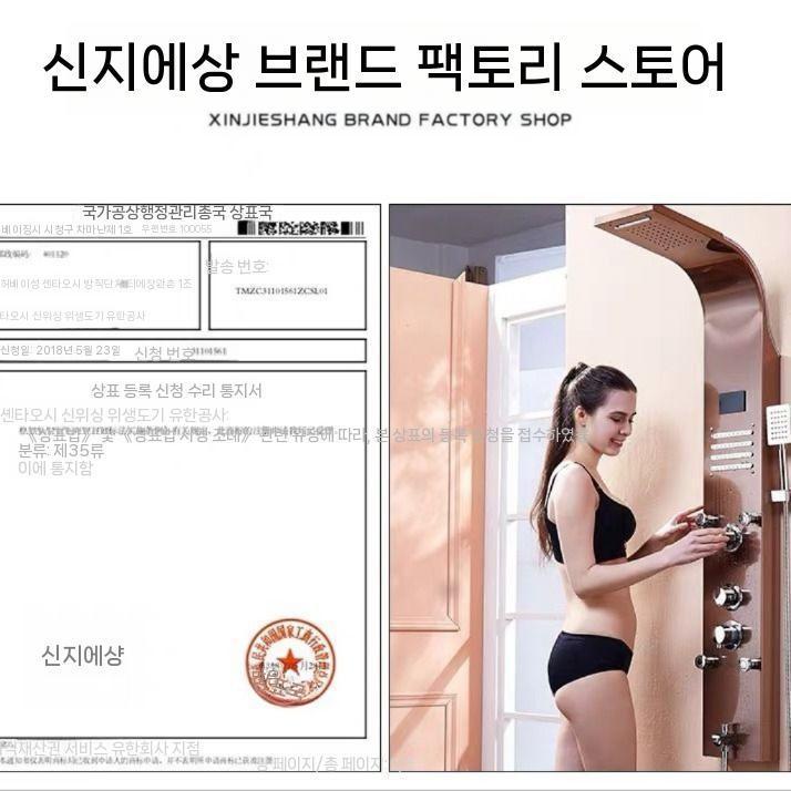 벽걸이형 선반형 전신 욕실 교체용 레인샤워기 원형 샤워기헤드 샤워헤드 해바라기샤워기 수전 기능 모델 - 패키지 설치 흰색 브러시 - 상세 이미지 3