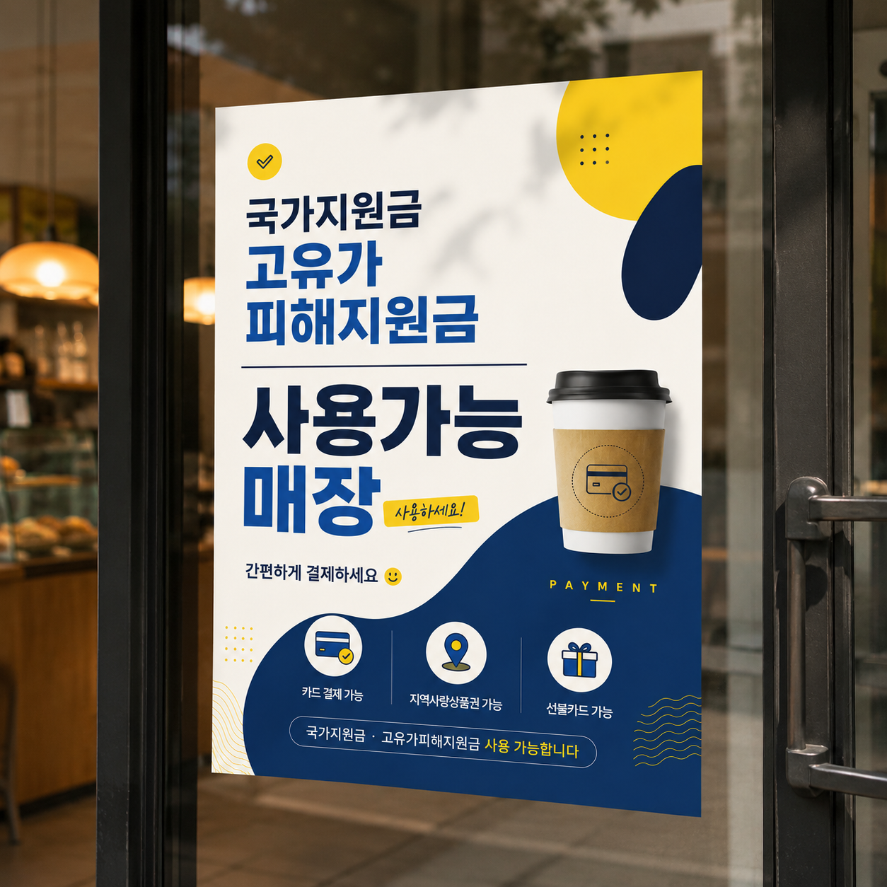 고유가 피해 지원금 포스터 사용처 가맹점 C 반광택인화지 A4 - 상품 이미지
