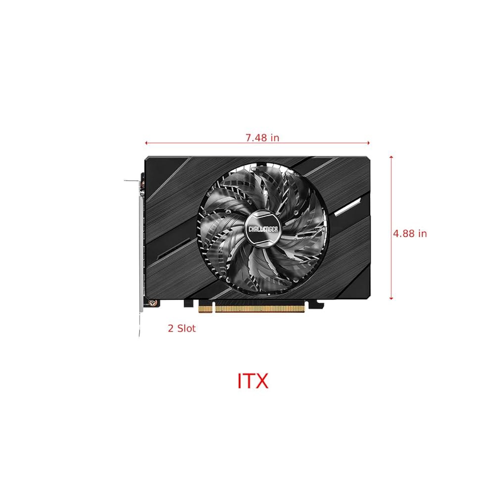 ASRock 인텔 Arc A380 챌린저 ITX 6GB OC 그래픽 카드 | 싱글 슬롯 2250MHz GDDR6 디스플레이포트 2.0 HDMI 2.0b 0dB 냉각 8K 지원 50 - 상세 이미지 2