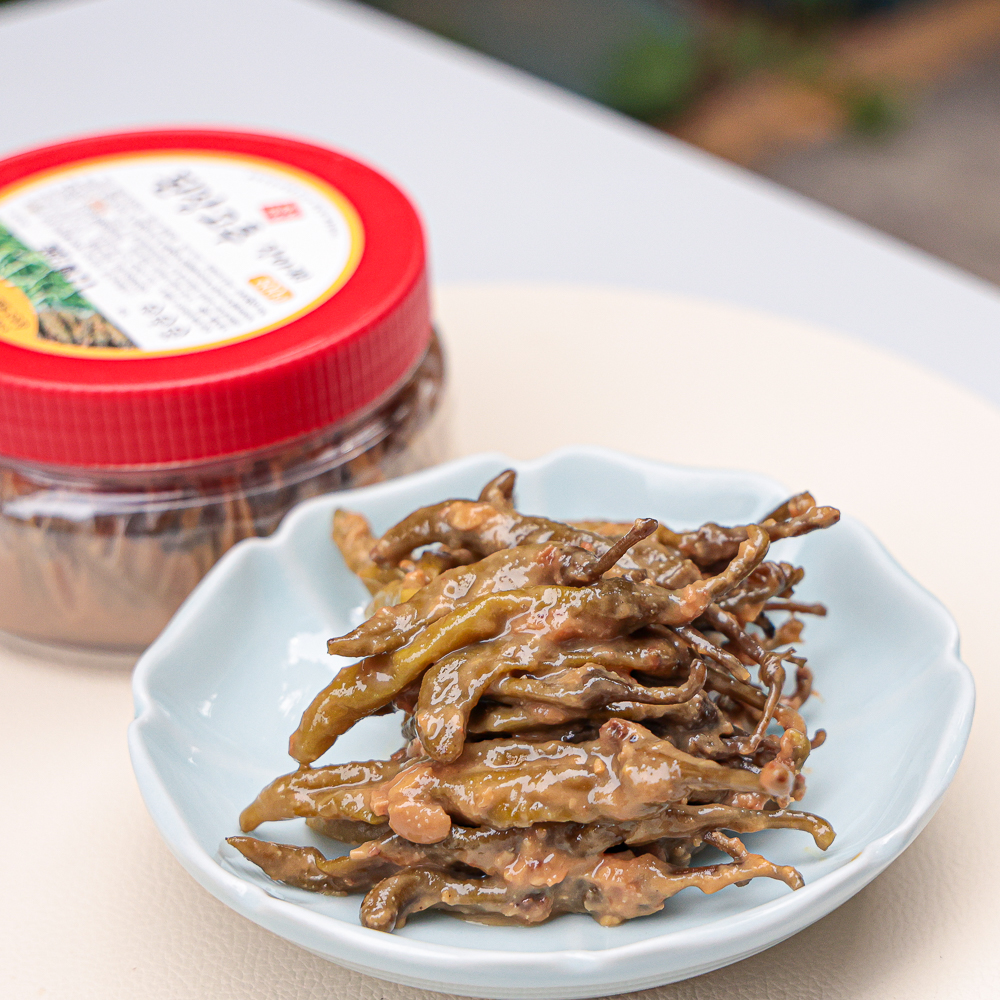 된장고추장아찌 삭힌 고추 무침 국산재료 순창 가남 500g, 1개 - 상세 이미지 2