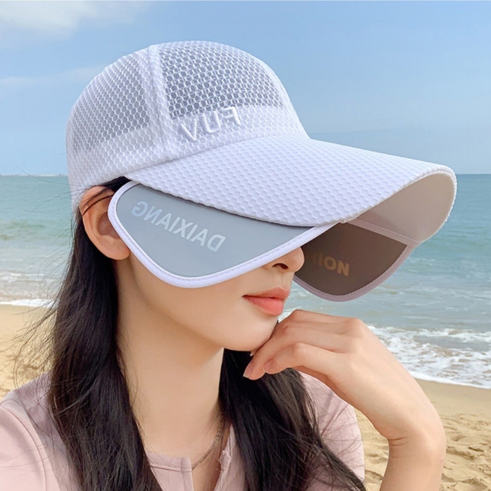 메쉬 여성 볼캡 썬캡 여름 자외선차단 얼굴소멸 와이드챙 - 상세 이미지 2