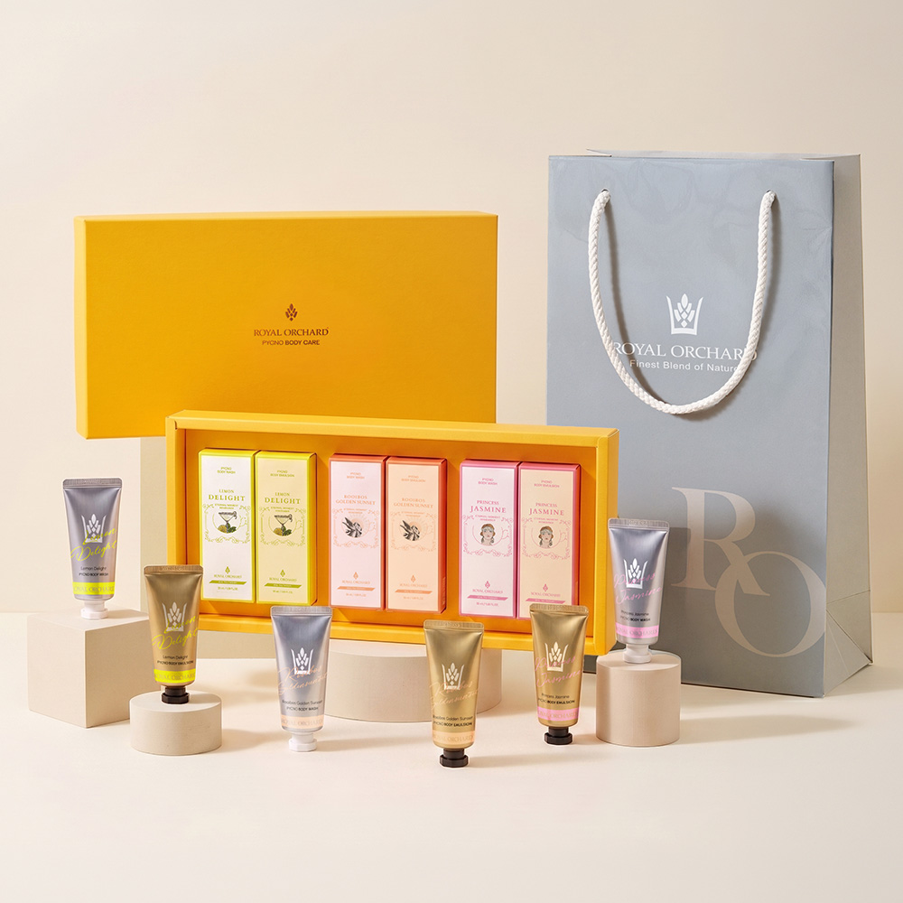 로얄오차드 티테라피 바디로션 바디워시 50ml 6종 선물세트 - 상품 이미지