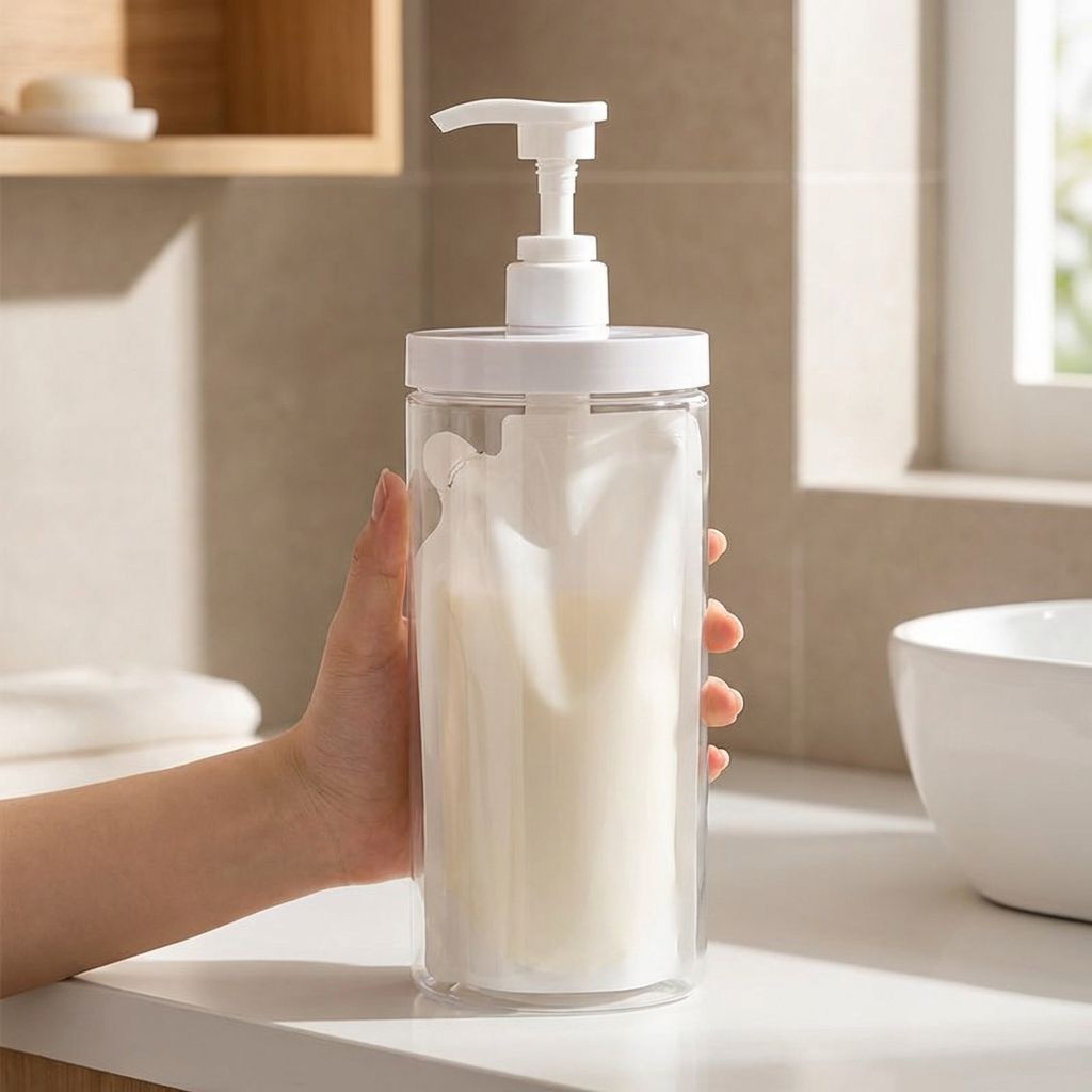 1000ml 입구넓은 세제공병 주방 와이드 리필통 샴푸 디스펜서 - 상품 이미지