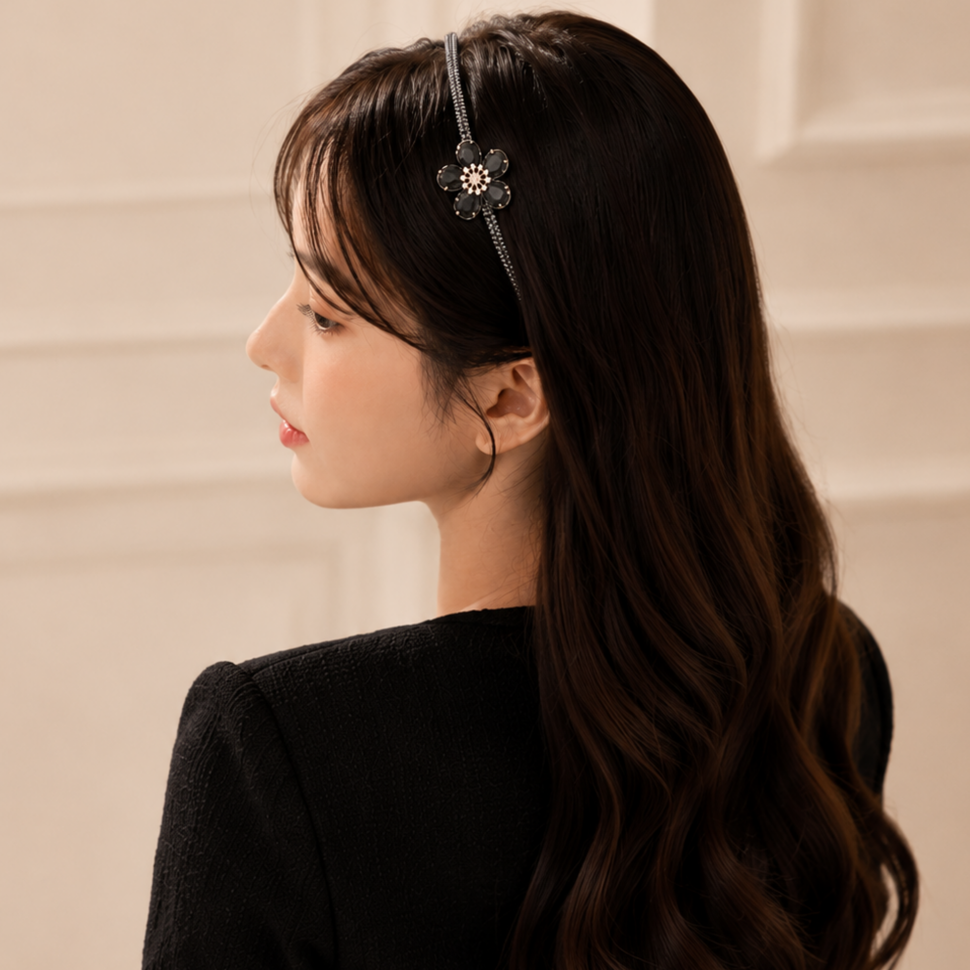 아르케 플라워 헤어밴드 얇은 머리띠 이미지 7