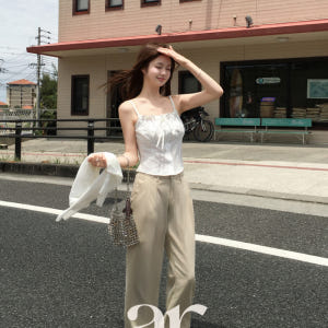 3기장 핀턱 와이드 팬츠 ps5878 착용 후기 | 사이즈/핏 총정리 - 상품 이미지 3