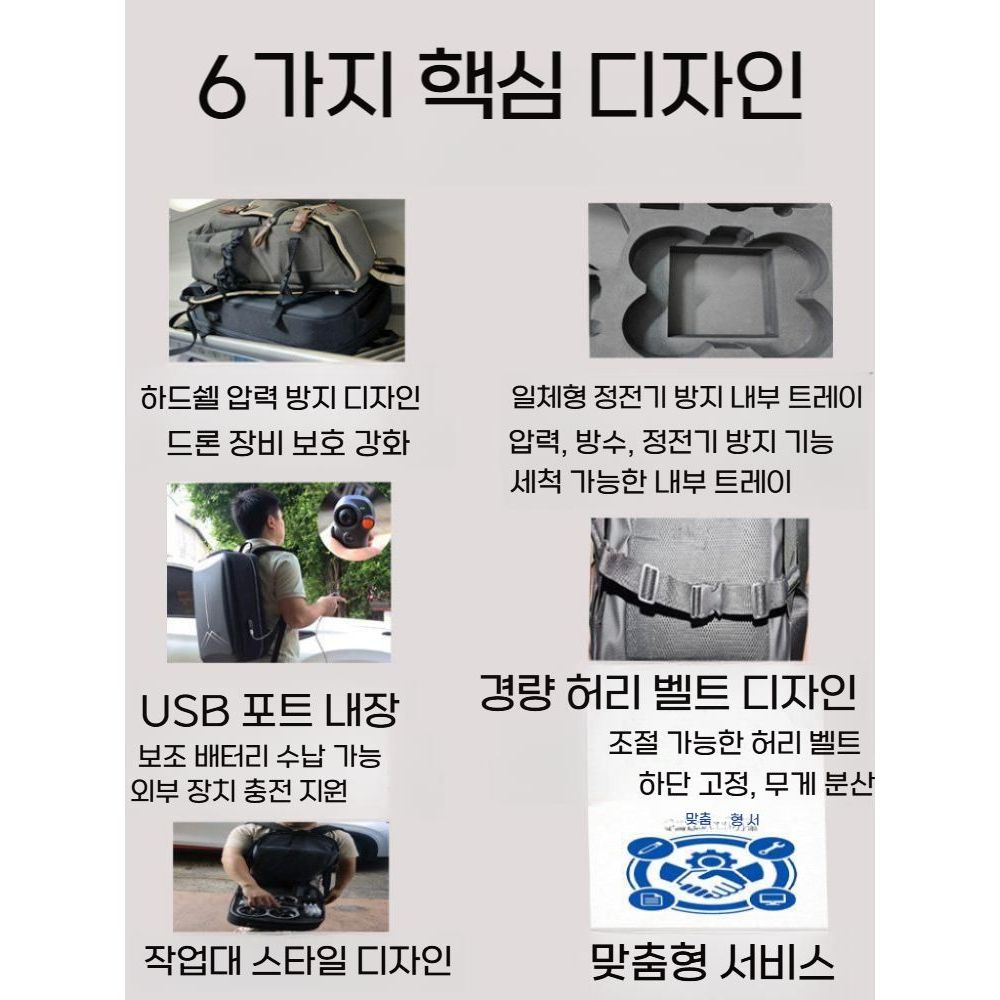 아바타360 백팩 수납 가방 드론 휴대용 방수 배낭 - 상세 이미지 4