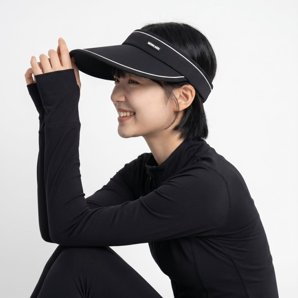 썬캡 여름 자외선차단 휴대용 돌돌이 모자 여성 여행 러닝 등산 테니스 햇빛가리개 - 상세 이미지 3