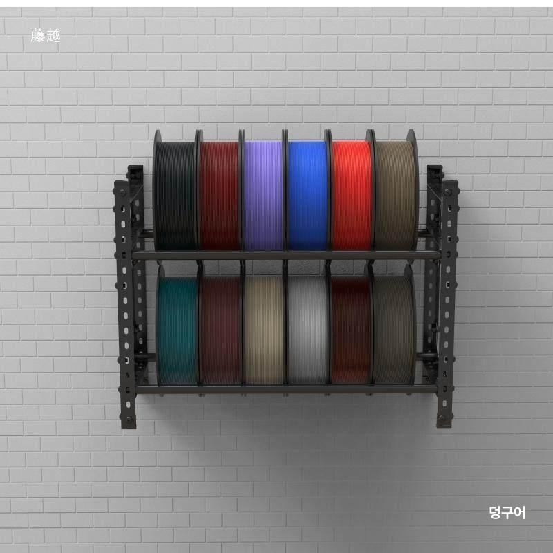 전선 보관대 롤 정리대 포장지 3단 롤거치대 걸이대 행거 소모품 벽걸이 브래킷 - 상세 이미지 5