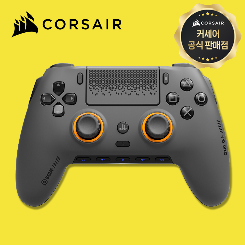 [국내정발] 커세어 스커프 오메가 PS5 PC 무선 게임패드 스텔스그레이 - 상품 이미지