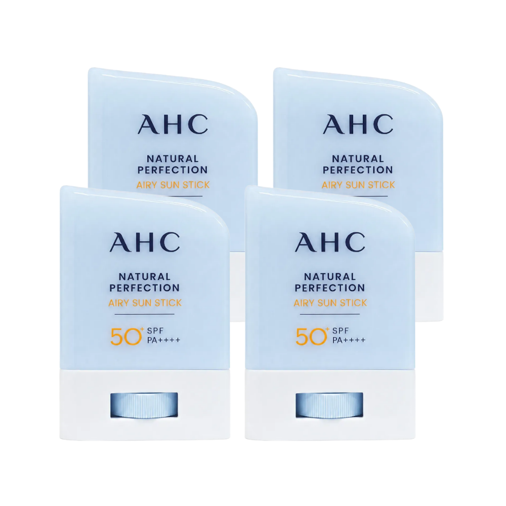 AHC 내추럴퍼펙션에어리선스틱 지속 내수성 산뜻 보송 선스틱 14g, 4개 - 상품 이미지