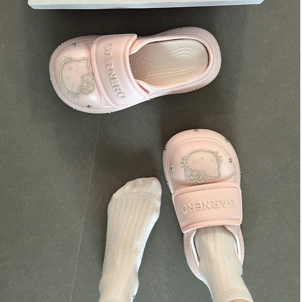 여성 여름 통굽 슬리퍼 슈즈 3컬러 데일리 해외판 오프화이트 35-36 / 225~230mm - 상세 이미지 4
