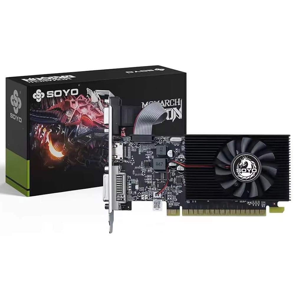 지포스 GTX 740 4GB GDDR5 그래픽 카드, GT 730보다 2.4배, 1030 CUDA 384 베이스 667MHz 메모리 993MHz HDMI /VGA /DVI 전원 - 상품 이미지