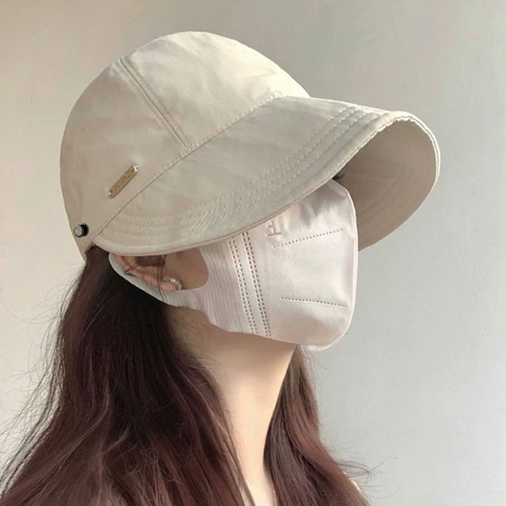 여성 자외선차단 썬캡 챙넓은 마스크걸이 벙거지 이미지 6