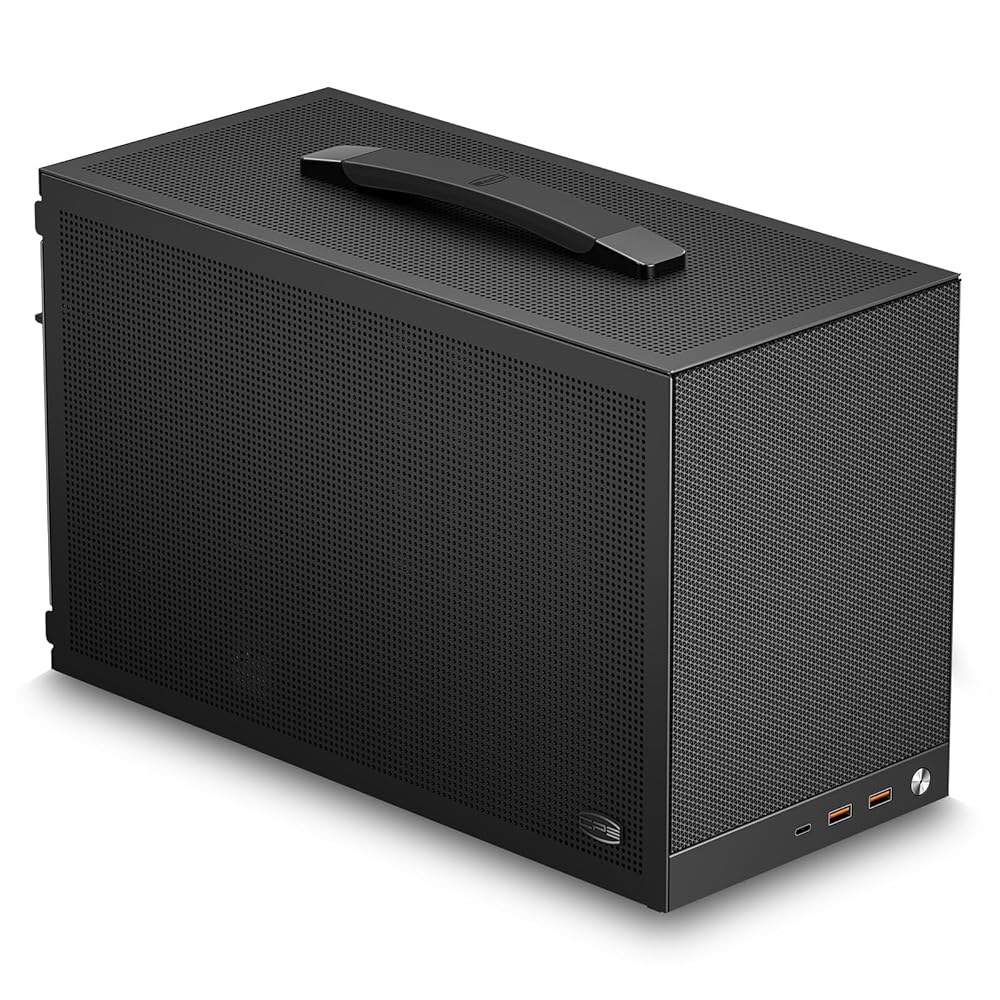 PCCOOLER CPS K101 미니 ITX PC 케이스, 메시 고풍량 SFF 섀시, 340mm GPU, 3X 12015 슬림 팬 지지대, 인체공학적 핸들, 도구 없는 측면 패널, - 상품 이미지