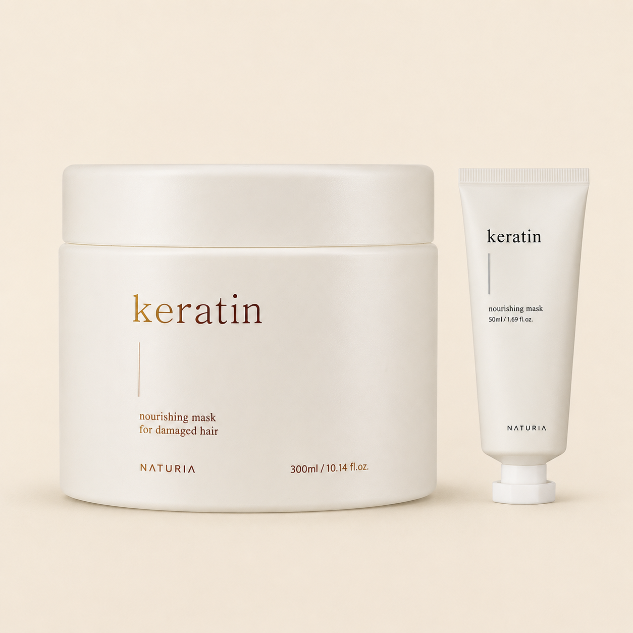 극손상헤어팩 나투리아 케라틴 너리싱 마스크 300ml+50ml - 상품 이미지
