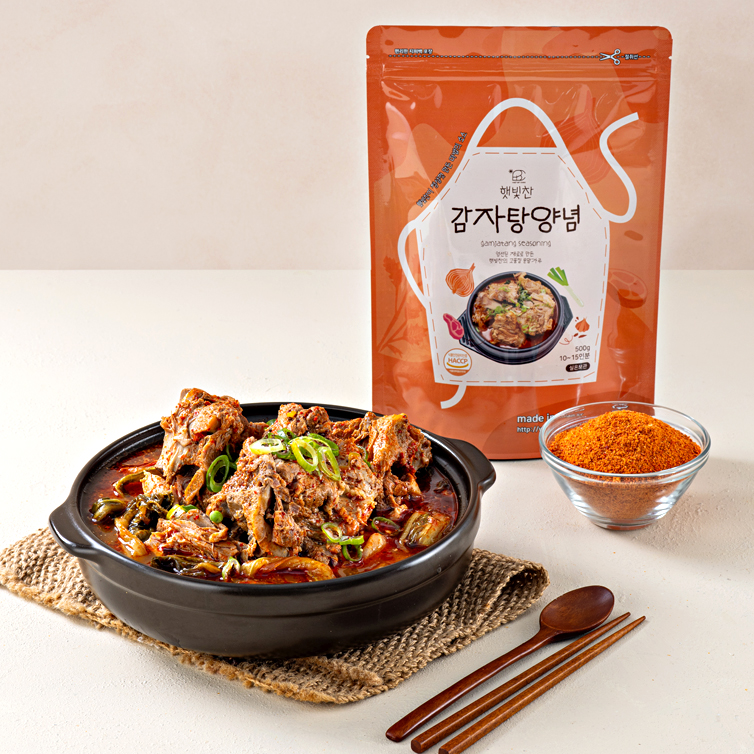 햇빛찬 감자탕양념 1kg 분말 소스 스프 뼈해장국 20~25인분 조리용 - 메인 이미지