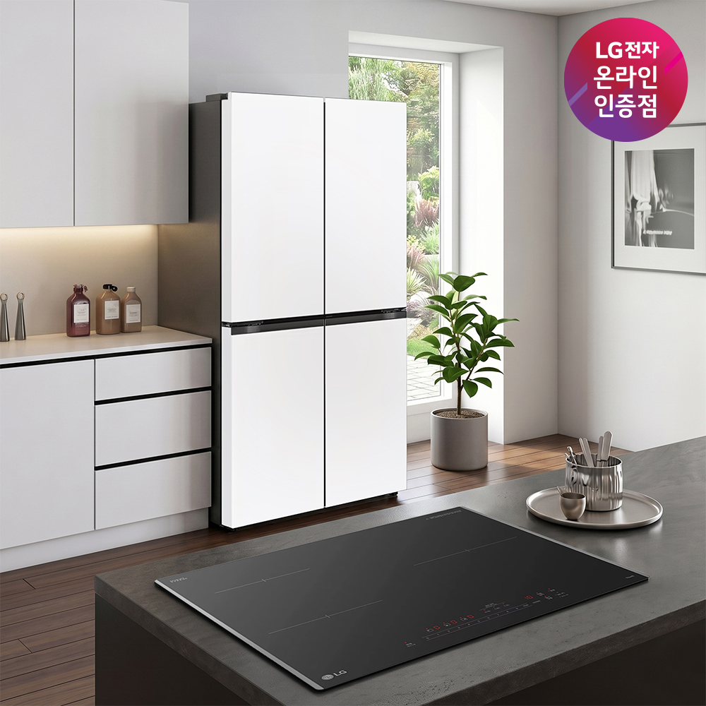 LG 디오스 AI 오브제컬렉션 매직스페이스 냉장고 + LG 디오스 인덕션 (T876MQQ111 + BEI3ASB2OE) - 상품 이미지