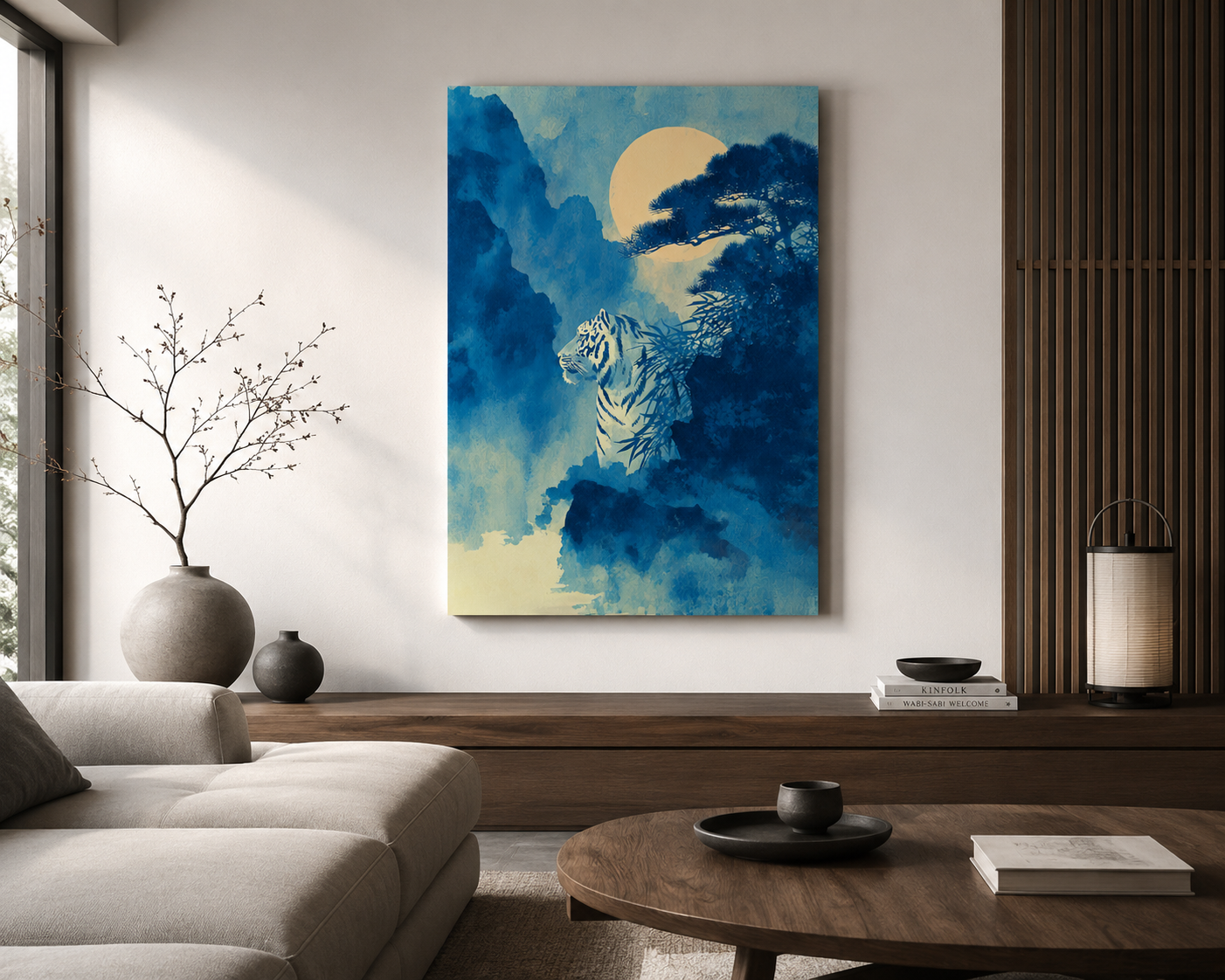호랑이 그림 액자 민화 동양화 캔버스 A2 이미지 6