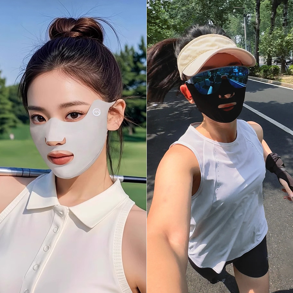[큰손할인] UV차단페이스커버 시원한 얼굴 햇빛가리개 쿨 눈밑 여성 마스크 - 상세 이미지 3