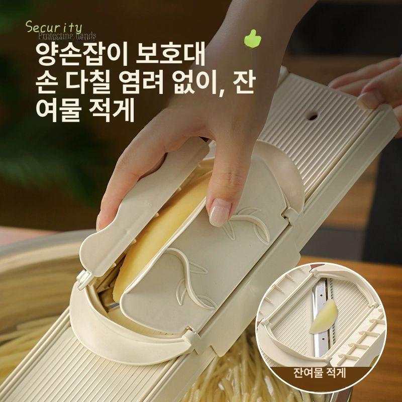 최고급 강판 채칼 손잡이 김장 당근 만능 슬라이스 손보호대 2 중간+슬라이스+손 - 상세 이미지 4