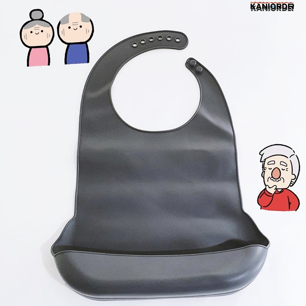 어르신 턱받이 요양원 식사용 어른 노인용 실리콘 침 받이 - 상품 이미지