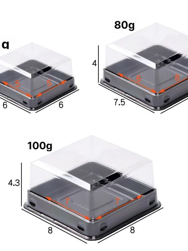 사각 원형 화과자 50개 양갱 상자 케이스 떡 포장용기 100g 블랙 50세트 - 상세 이미지 4