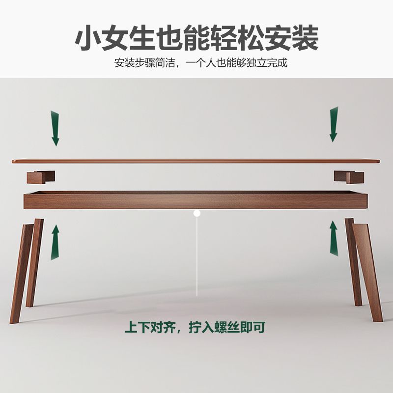 탁자 식당 벽면 원목색 월넛 책상 테이블 식탁 입식 카페 원형 다이닝 거실 인테리어 - 상세 이미지 4