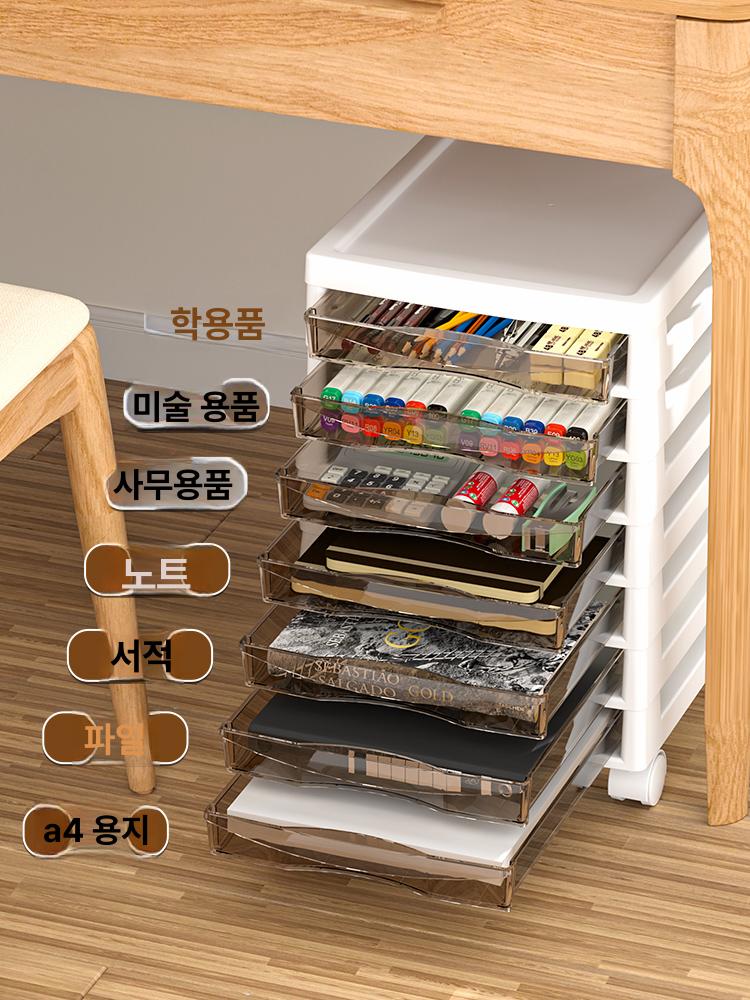 사무실 서류정리함 A4 대용량 서랍 박스 이동식 문서 보관함 수출 캐비닛 얕은 스타일 10칸 베스트셀러 - 상세 이미지 2