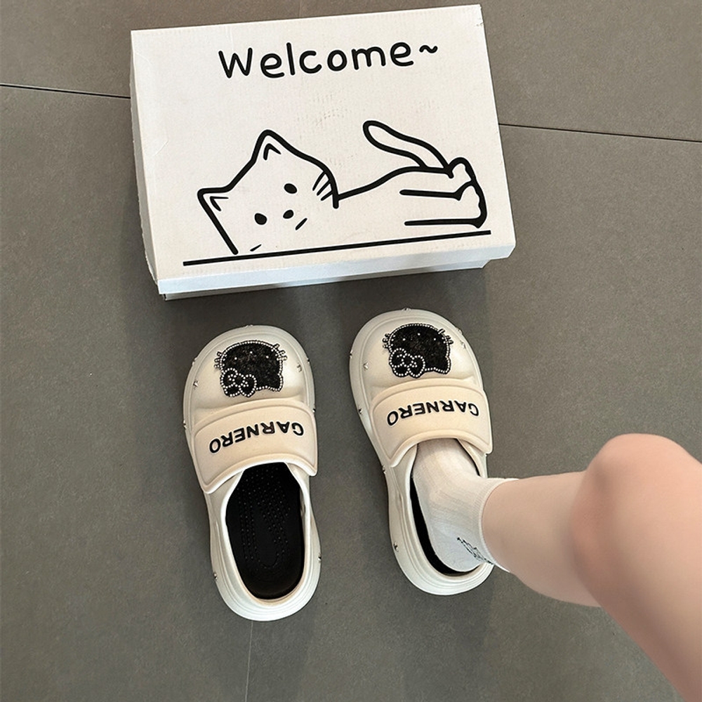 여성 여름 통굽 슬리퍼 슈즈 3컬러 데일리 해외판 오프화이트 35-36 / 225~230mm - 상세 이미지 5