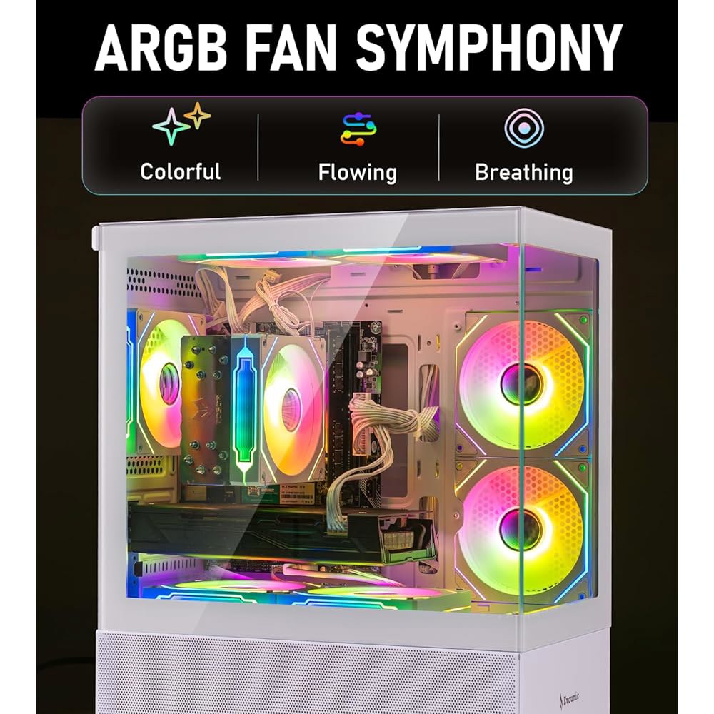 에보닉 화이트 게이밍 타워 u2013 코어 i9-11900F 최대 5.2GHz, 지포스 RTX 4060 8GB GDDR6, 32GB DDR4, 1TB NVMe SSD, WiFi - 상세 이미지 3