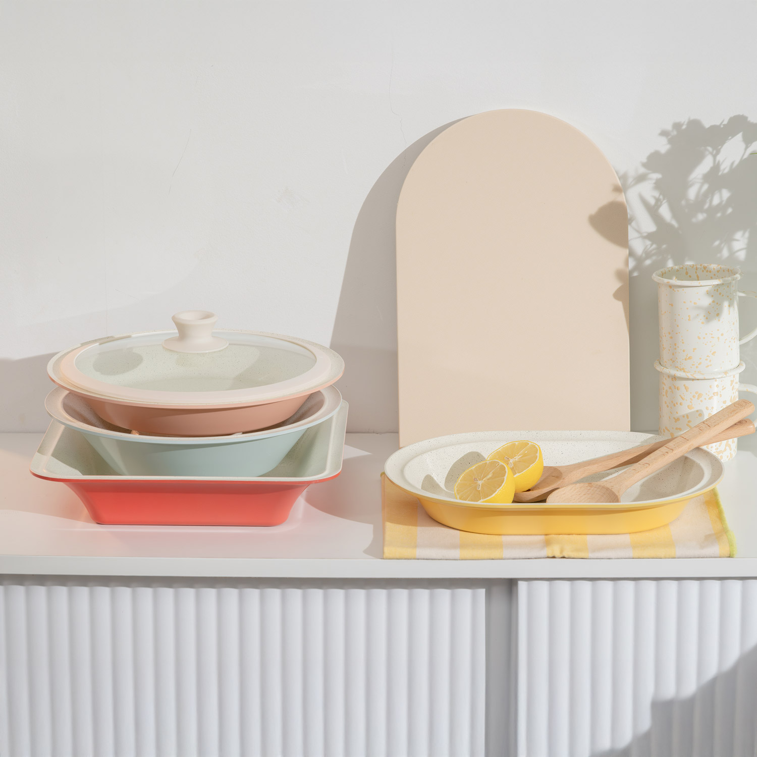 [라포레] IH 플레이팅 팬 7종 세트 (팬 4종+뚜껑1+인덕션패드+손잡이,받침) / Laforet 인덕션 프라이팬 - 상세 이미지 3