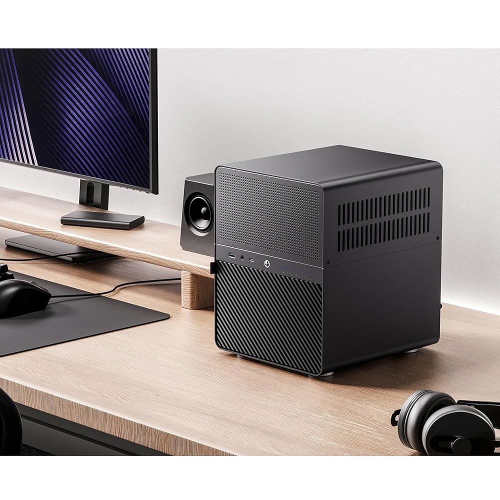 JONSBO N3 미니 ITX NAS PC 섀시, 컴퓨터 케이스, 8HHD+1-SDD 디스크 베이 알루미늄, 철판 내장형 2x10cm 팬, 전원 지원 SFX105mm, 130mm - 상세 이미지 2