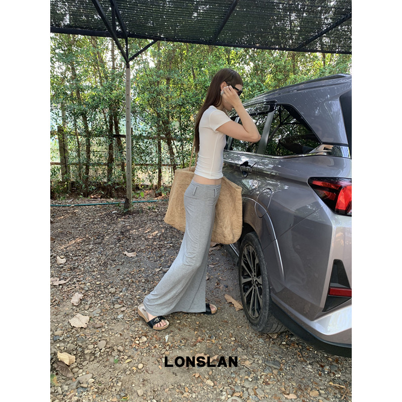 LONSLAN 론슬란 롱스커트 h라인 여성 여름스커트 치마 - 상세 이미지 3