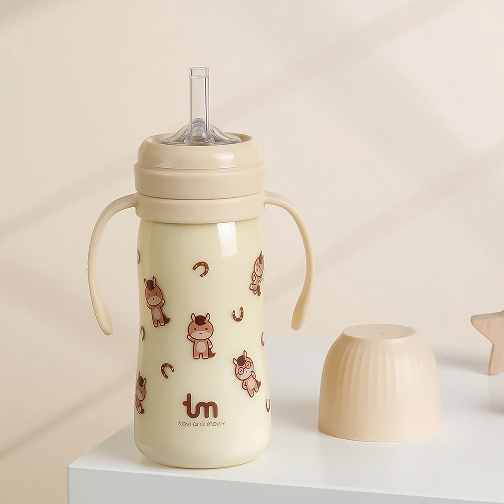 [토비앤몰리] 마리 새지 않는 아기 유아 어린이집 빨대컵 180ml 280ml - 상세 이미지 5