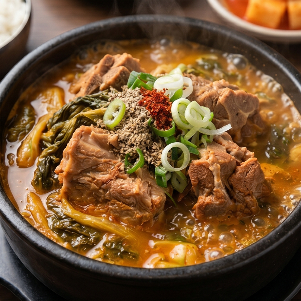삼형제고기 우거지 뼈해장국 1kg 돼지 목뼈 감자탕 밀키트 - 상세 이미지 2