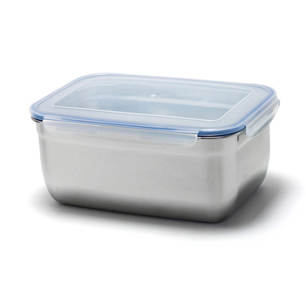 키친아트 스텐304 반찬통 사각 밀폐용기 보관용기 1950ml, 1개 - 상품 이미지