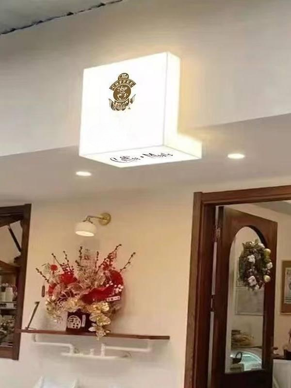LED 아크릴간판 카페 실내 식당 박스 돌출 조명 외부 120cmx40cm - 상품 이미지